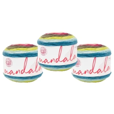 Afbeelding van Lion Brand Yarn Mandala, veelkleurig garen voor breien, haken en knutselen, kappa, 1 verpakking