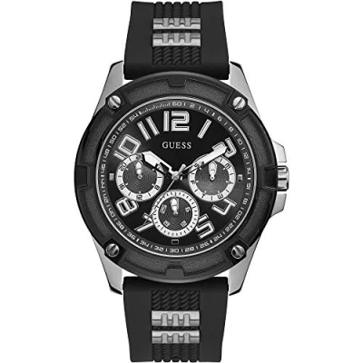 Afbeelding van Guess GW0051G1 Delta horloge Horloges ZilverkleurZwart