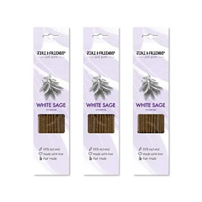 Afbeelding van 3 PACK Witte Salie wierook Jiri &amp; Friends Fair Trade 100% natuurlijk