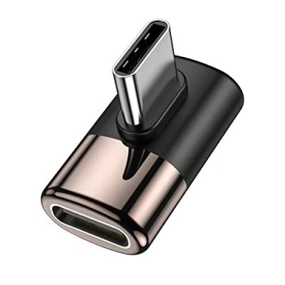 Afbeelding van MOGOOD 90 graden USB C rechte hoek adapter Male naar Female Extender, Thunderbolt Extender voor MacBook Pro,iMac,iPad Pro, Tablet,Telefoons,Nintendo Switch en andere Type apparaten