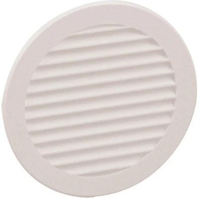 Afbeelding van Schoepenrooster kunststof rond aansluitdiameter 125mm wit