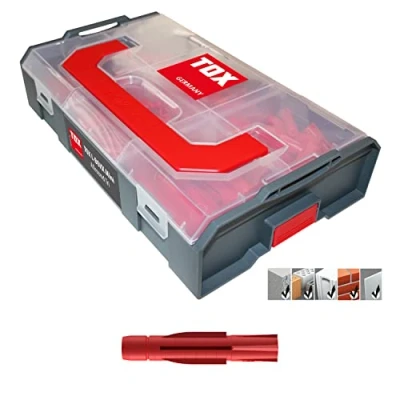 Afbeelding van TOX L BOXX Mini Allround Tri pluggenset effectief, compact, overzichtelijk, individueel aanpasbaar en stapelbaar + pluggenassortiment voor bevestigingen in bijna alle bouwmaterialen, 094900201,