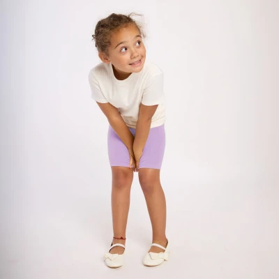 Afbeelding van Merry Style MS MS10 132 LE Meisjes Leggings Sport Vrijetijdsbroek Kort Viscose Sporbroek Yogabroek Lichtviolet 158
