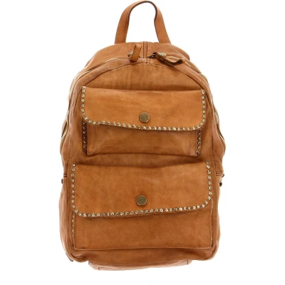 Afbeelding van CAMPOMAGGI Leren Vrije tijd Rugzak Backpack Cammello Lichtbruin
