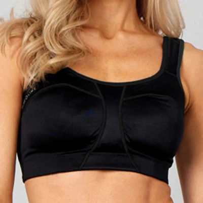 Afbeelding van Pure Lime Padded Sportbeha sport bh hardlopen tennis grote maten Zwart maat 80F