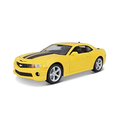 Afbeelding van Maisto Chevrolet Camaro SS &#039;10: modelauto met vering, schaal 1:18, deuren en motorkap beweegbaar, klaar model, stuurbaar, 24 cm, geel (531173)