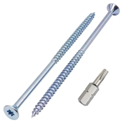 Afbeelding van SKIR&#039;CO (10 stuks) Verzinkte stalen houtschroeven 6,0 x 140 mm, Torx verzonken kopschroeven, spaanplaatschroeven, gedeeltelijk schroefdraad
