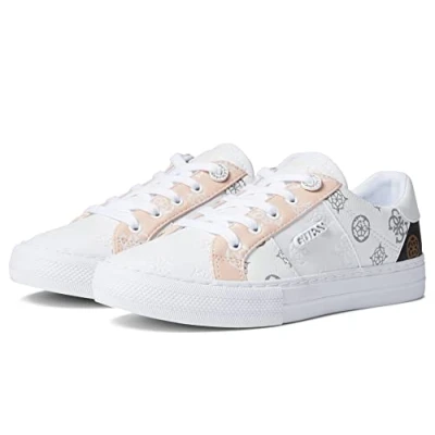 Afbeelding van Guess Gwloven sneakers voor dames, wit roze 680, 37.5 EU