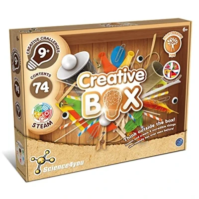 Afbeelding van Science4you Creatieve Doos Knutselset voor kinderen van 6 7 8 9 10+ Maak je eigen uitvindingen Educatief Montessori speelgoed met 74 inhoud &amp; 9+ Knutselprojecten