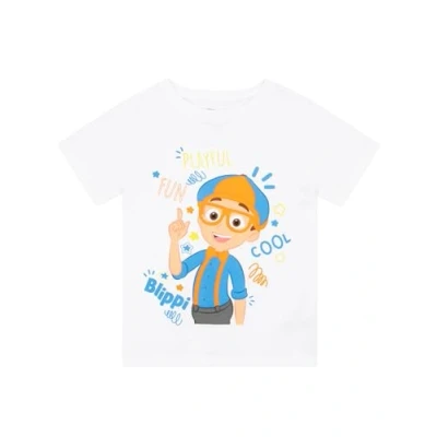 Afbeelding van Blippi T shirt Korte Mouw Jongens 100% Katoen Wit 104