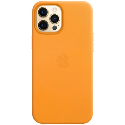 Afbeelding van Apple origineel Leather MagSafe Case iPhone 12 Pro Max California Poppy MHKH3ZM/A