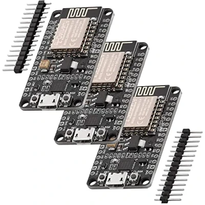Afbeelding van AZDelivery 3 x NodeMCU V2 WiFi Amica ESP8266 ESP 12E Development Board met CP2102 Ongesoldeerde versie compatibel Arduino Inclusief E Book!