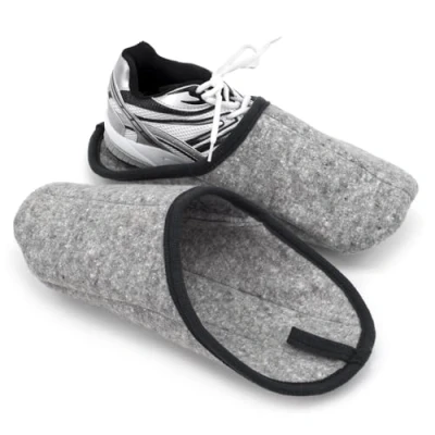 Afbeelding van Grijze pantoffels met ABS zool Medium