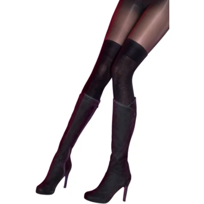 Afbeelding van Pretty Polly Panty Secret Socks Laars Over de Knie the Knee 20 Den. 40 S/M 34/40 Zwart