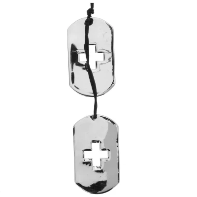 Afbeelding van Behave Lange ketting kruis met hangers zilver kleur
