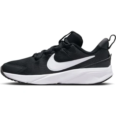 Afbeelding van Nike Performance STAR Runner 4 Unisex Hardloopschoenen neutraal voor kinderen, Maat: 31.5, Black/white/anthracite Textiel/ synthetisch