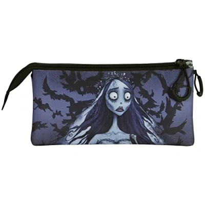 Afbeelding van Corpse Bride 2.0 Fan drievoudig etui, blauw, Blau, pennenetui