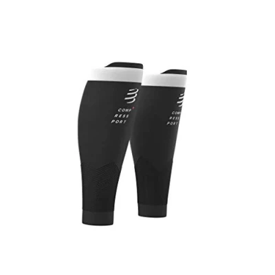 Afbeelding van COMPRESSPORT Uniseks R2v2 kuitcompressiemouwen, zwart, T1 EU