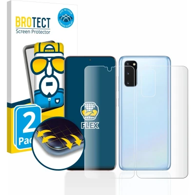 Afbeelding van BROTECT Volledig bedekkende screen protector (2 Stuk, Samsung Galaxy S20 5G), Smartphone beschermfolie, Transparant