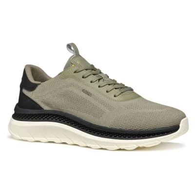 Afbeelding van Geox Spherica Actif Sneakers laag, Heren, Maat: 39, Sage Textiel/ synthetisch
