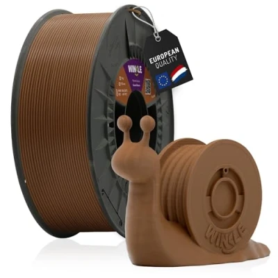 Afbeelding van WINKLE PLA HD filament, acaciabruin, 3D printerfilament, 1,75 mm, 1 kg, bruin, compatibel met alle printers, maatnauwkeurigheid, spoel kg