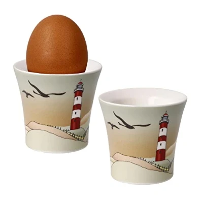 Afbeelding van Goebel Scandic Home Eierdopjes Lighthouse 2 stuks Porselein 6cm