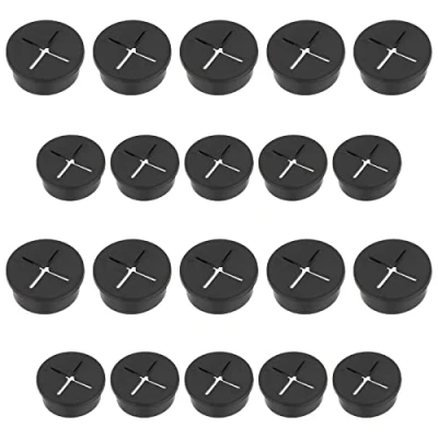 Afbeelding van Flexibele siliconen kabeldoorvoer, voor kantoor, thuis, computertafel, 20 mm en 25 mm, in totaal stuks, zwart