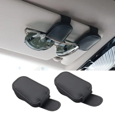 Afbeelding van 2 Stuks Zonnebrilhouder Brillenhouder voor Auto Zonneklep BMW I4 2022 2024 Sunglasses Holder Car Clip Accessoires,A