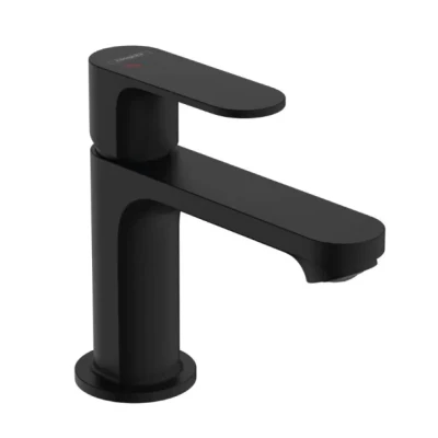 Afbeelding van Hansgrohe rebris s eengreeps wastafelkraan 80 coolstart met pop up trekwaste metaal mat zwart 72584670