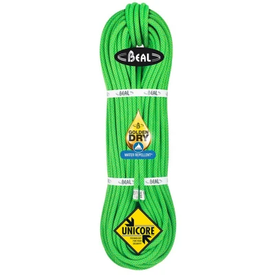 Afbeelding van Beal Opera 8.5 Golden Dry enkel dubbel en tweelingtouw groen 50 meter