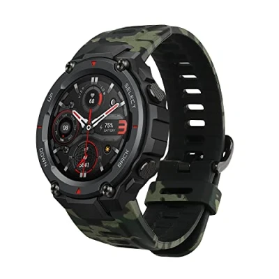 Afbeelding van kwmobile TPU siliconen Band compatibel met Huami Amazfit T Rex/T Rex Pro Tracker camouflage zwart/lichtgroen/donkergroen