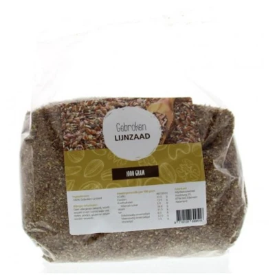 Afbeelding van Mijnnatuurwinkel Lijnzaad gebroken 1 kilog