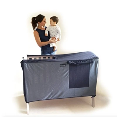 Afbeelding van SnoozeShade Kinderbedje Verduisterende babybedhoes en voor babybedjes (met een matras van 120 cm x 60 cm) luchtdoorlatend gaas katten muggennet kinderbedjes