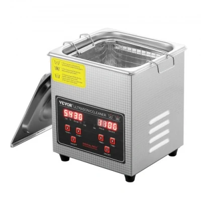 Afbeelding van VEVOR Ultrasone reiniger, roestvrij staal, 158 W, 2 liter, ultrasoon reinigingsapparaat met digitale weergave 0 30 minuten, reiniging geluid voor sieraden, brillen, horloges enz.