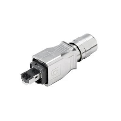 Afbeelding van Weidmuller ie ps v14m rj45 fh p plug geen gereedschap benodigd variant 14 metal cat 6a klasse ea iso iec 11801 2010 1012170000