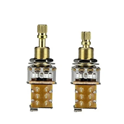 Afbeelding van FLEOR 2 STKS B250K Push Bounce Schakelaar Potentiometer Lineaire Taper Pot Lange Split Koperen As voor Elektrische Gitaar Bass Volume/Tone Controls