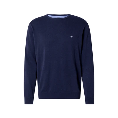 Afbeelding van FYNCH HATTON Fijn gebreide trui met ronde hals, Donkerblauw, 3XL
