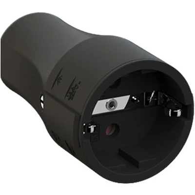 Afbeelding van Bachmann 960.103 Koppeling met randaarde Polypropyleen 250 V Zwart IP20