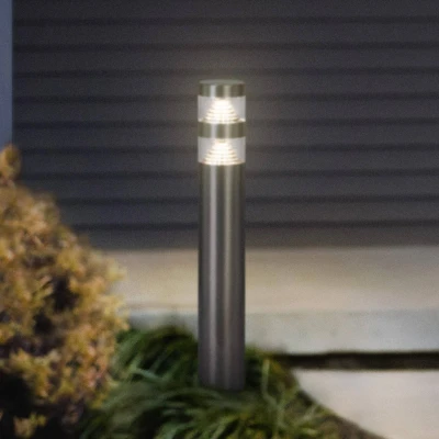 Afbeelding van LEDVANCE ENDURA HYBRID ORION DOUBLE Außenleuchte, Hybridleuchte, 4W, 340lm, warmweiße Lichtfarbe, 3.000K Farbtemperatur, Edelstahl, IP44 &amp; IP67 Schutzklasse, Solar Stromnetzbetrieb
