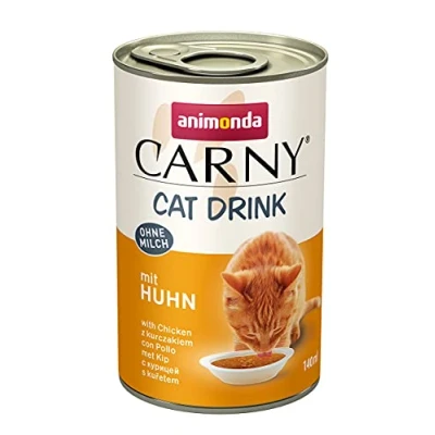 Afbeelding van animonda Carny Cat Drink, aanvullend voer voor katten, kattensoep met kip, kattenvoer nat, 24 x 140 ml