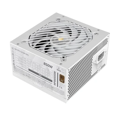 Afbeelding van Mars Gaming MPB850SI, ATX Voeding PC 850W, 7 Jaar Garantie, 80Plus Bronze 230V, 90% Efficiëntie, SI Extreme Silence Ventilator met Koperen Kern, AI2 RPM, DC en SMD Technologieën, Wit