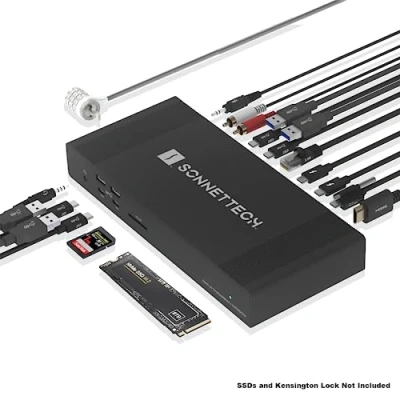 Afbeelding van Sonnet Echo 20 Thunderbolt 4 SuperDock, Bedraad, Thunderbolt, 100 W, 3,5 mm, 2500 Mbit/s, Zwart