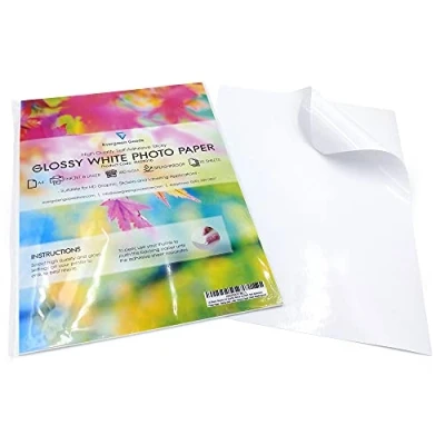 Afbeelding van 10 Vellen A4 Kwaliteit Zelfklevende Fotopapier Wit GLOSSY Afwerking/Sticky Back Label Printing Papier Vel Waterbestendig Prints