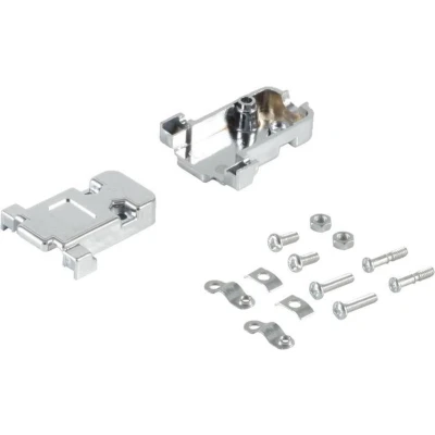 Afbeelding van connector behuizing voor seriële RS232 9 pins SUB D gemetalliseerd