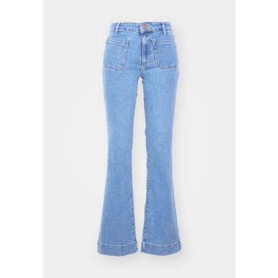Afbeelding van Wrangler Dames Jeans Flare, Flare Fit, uitlopende pijpen, Velvet Sky, 26W x 30L