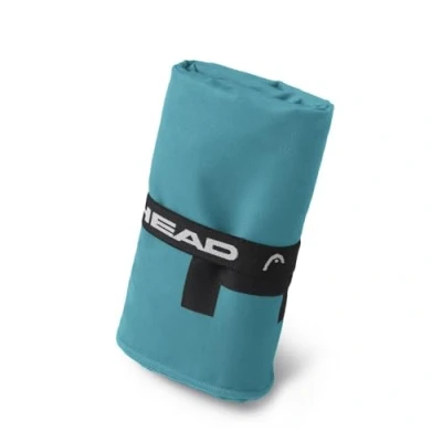 Afbeelding van Head Active Microvezel handdoek met elastiek, lichte fitnesshanddoek, sneldrogend, als multifunctionele doek, absorberende en ruimtebesparende badhanddoeken voor op reis, 60 x 110 cm, octaan blauw