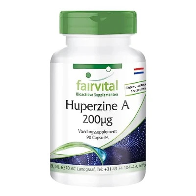 Afbeelding van Fairvital Huperzine A 200µg brainbooster van wolfsklauw extract (Lycopodium) 90 capsules vegetarisch zuivere stof