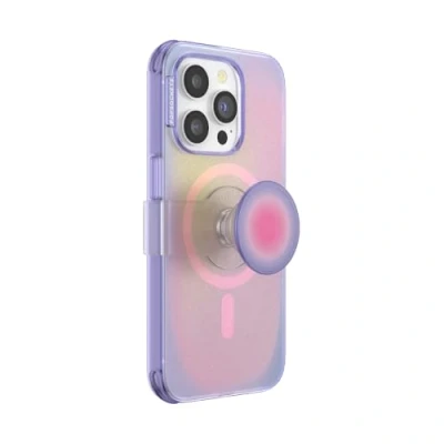Afbeelding van PopSockets: PopCase PlantCore voor MagSafe Plantaardige Hoesje iPhone 14 Pro met een Verplaatsbare PopGrip Slide Standaard en Grip Verwisselbare Top Aura