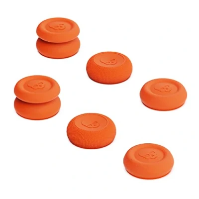 Afbeelding van Skull &amp; Co. Skin, CQC and FPS Thumb Grip Set Joystick Cap Analog Stick for Nintendo Switch Pro Controller PS5 / PS4 Slim/Pro Candy Orange, 3Pairs(6pcs)