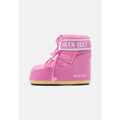Afbeelding van Moon Boot ICON LOW Unisex Veterboots, Maat: 39 41, Pink Imitatieleer/ textiel